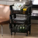 ABS vegetable basket 5 layer with wheels - Image 8