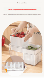 Refrigerator Storage Box With Divider