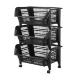ABS vegetable basket 5 layer with wheels - Image 3