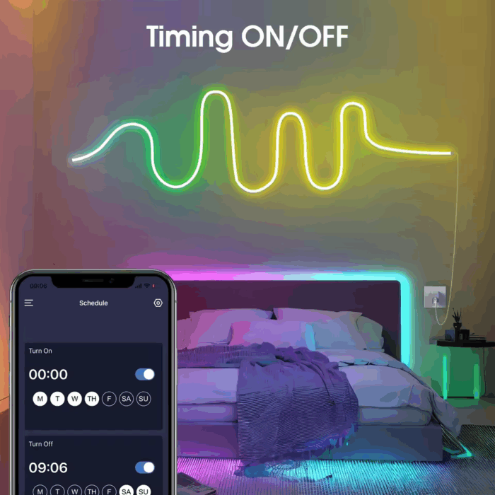 LED Neon Light Strip,5V USB Waterproof Bluetooth Diode Neon Tape - Image 4