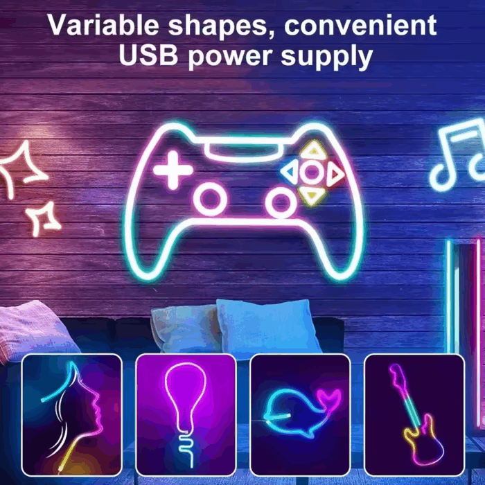 LED Neon Light Strip,5V USB Waterproof Bluetooth Diode Neon Tape - Image 5