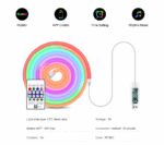 LED Neon Light Strip,5V USB Waterproof Bluetooth Diode Neon Tape - Image 2