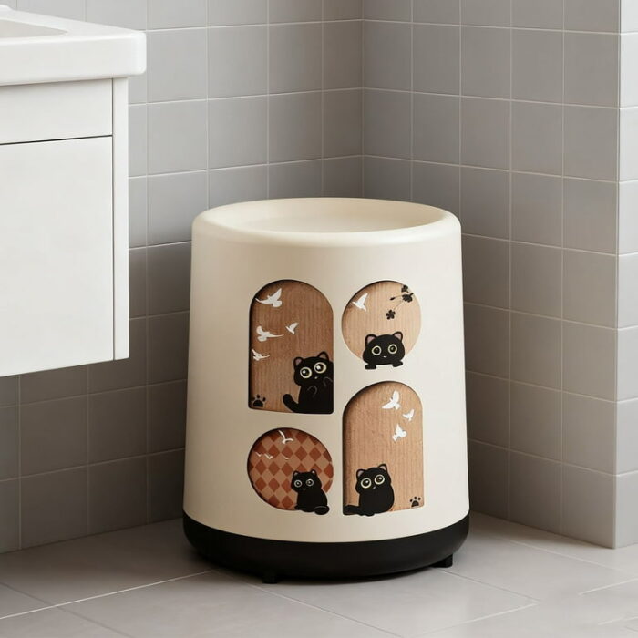 Household Trash Can With Lid - Image 5