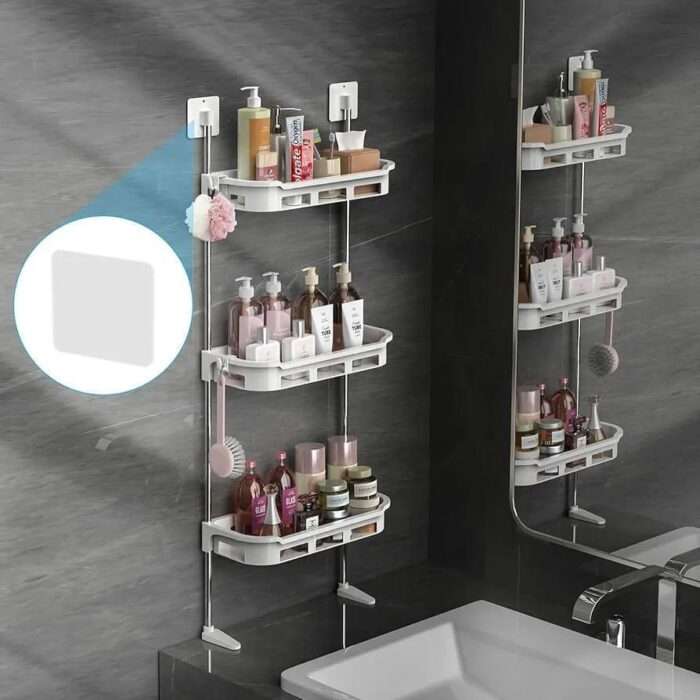 Three Layer Wall Mounted Bathroom Organiser - Image 3