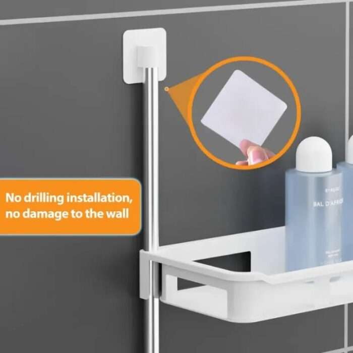 Three Layer Wall Mounted Bathroom Organiser - Image 4