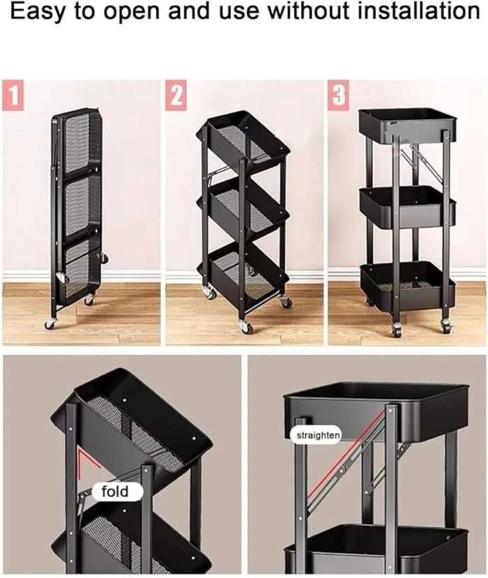 3 Layer Metal Trolley - Image 5