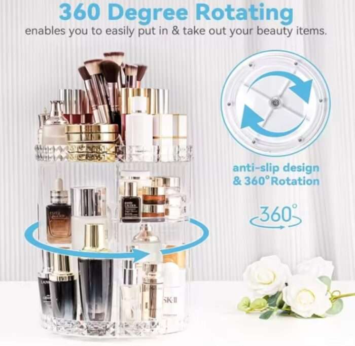 360 Rotatable Cosmetic Organiser - Image 4