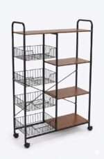 4 Layer Wooden and Iron Rack - Image 4