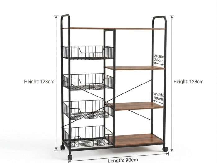4 Layer Wooden and Iron Rack - Image 3