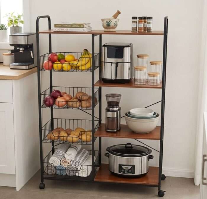 4 Layer Wooden and Iron Rack - Image 2