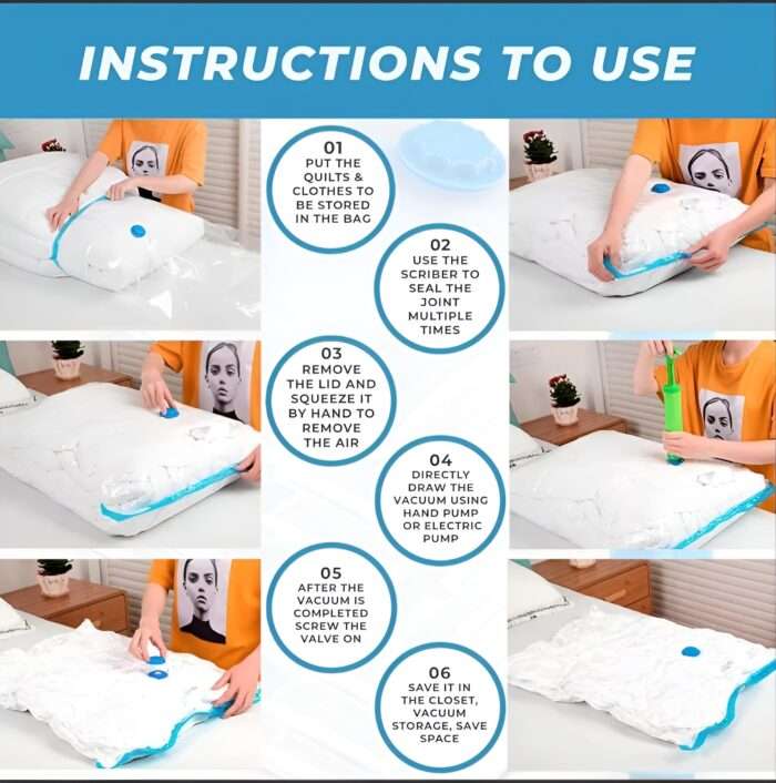 Vacuum Storage Bags | 5 Pcs Set - Image 6