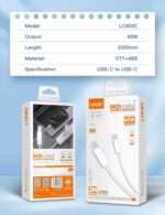 LDNIO LC902C USB 65W. Type C USB 3.2 Cable Fast Charging Data Cable for Iphone 2 Meters 65W - Image 5