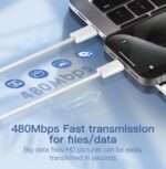 LDNIO LC902C USB 65W. Type C USB 3.2 Cable Fast Charging Data Cable for Iphone 2 Meters 65W - Image 9