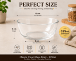 Glass Serving Bowl 625ML | Microwave Safe - Image 3