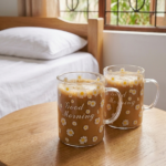 Daisy Flower Glass Mug 300ML