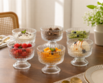 Glass Ice Cream Cup Set 6 pcs - Image 2
