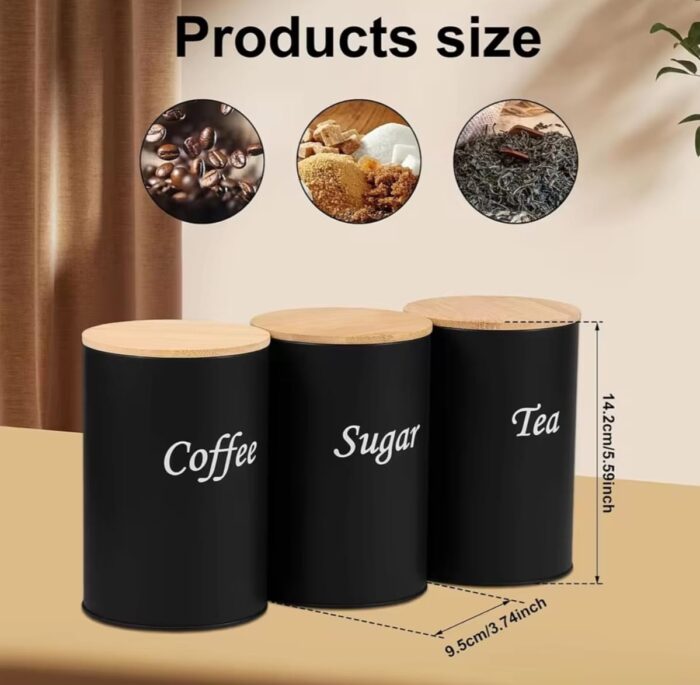 3 PCS Metal Canister Set 1000ML - Image 2