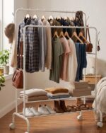 Double Pole Cloth and Shoe Rack | Carbon Steel - Image 3
