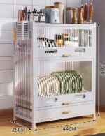 Kitchen Dish Storage Shelf - 2 Tier - Image 2