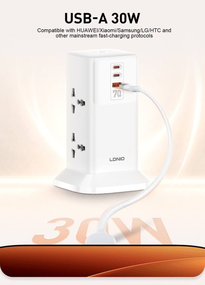 Ldnio 70W Multifunctional Universal Desktop Power Adapter SC4383-1 - Image 4