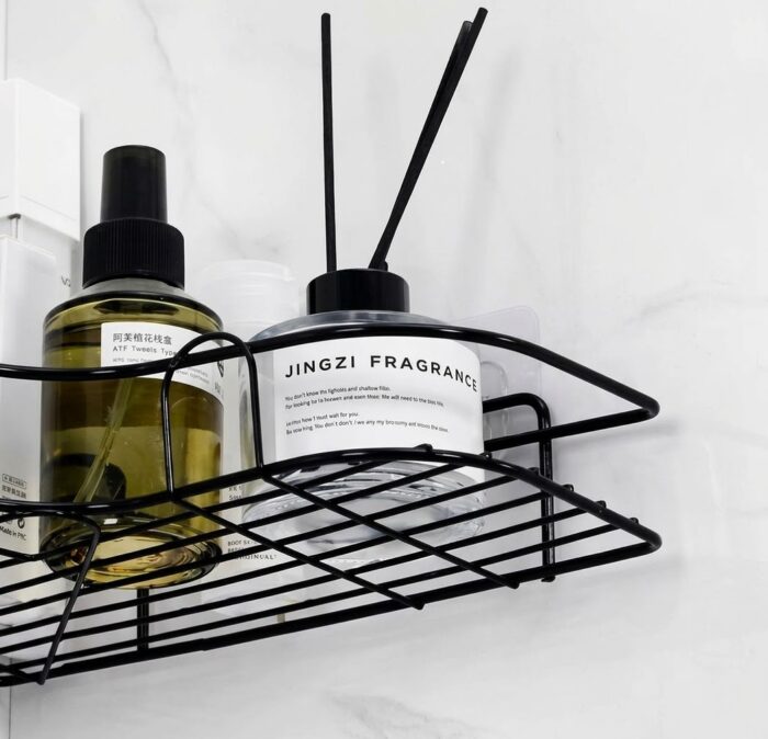 Wall-Mounted Adhesive Corner Shelf Rack - Image 6