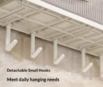 Wall Mounted Bathroom Shelf With Hooks - Image 4