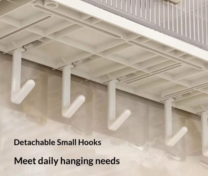 Wall Mounted Bathroom Shelf With Hooks - Image 4