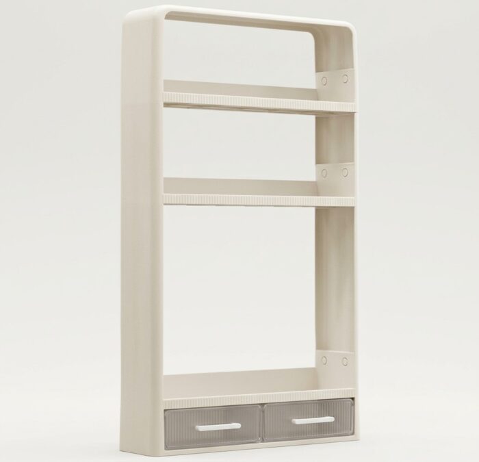 Wall Mounted Bathroom Shelf With Hooks - Image 6
