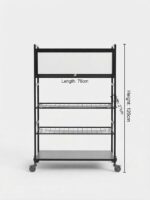 4 Layer Kitchen Rack With Shutter And Wheels - Image 2