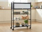 4 Layer Kitchen Rack With Shutter And Wheels - Image 3