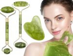 4-Piece Natural Jade Facial Roller & Gua Sha Set