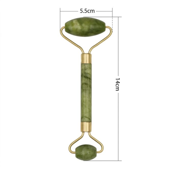 4-Piece Natural Jade Facial Roller & Gua Sha Set - Image 3
