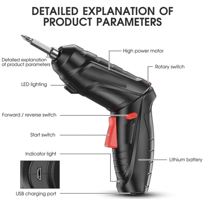 47-in-1 Rechargeable Cordless Electric Screwdriver Set - Image 4