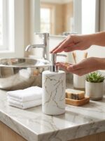 Marble Design Liquid Soap Dispenser - 350ML - Image 4