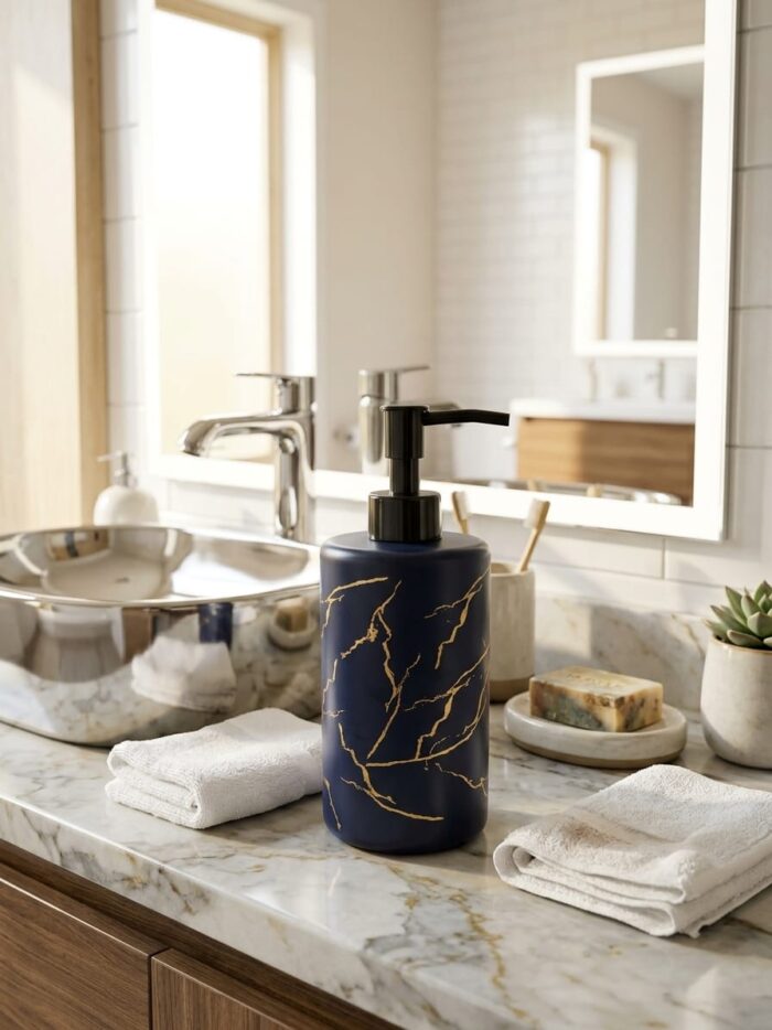 Marble Design Liquid Soap Dispenser - 350ML - Image 5