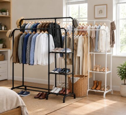 Clothes & Shoe Organiser Stand – Double pole
