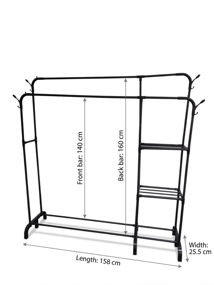 Clothes & Shoe Organiser Stand – Double pole - Image 2